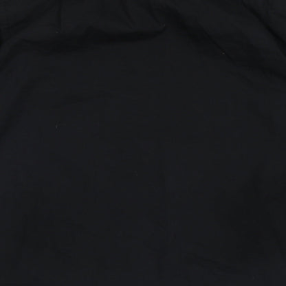 F&F Mens Black  Cotton  Button-Up Size 15 Collared Button