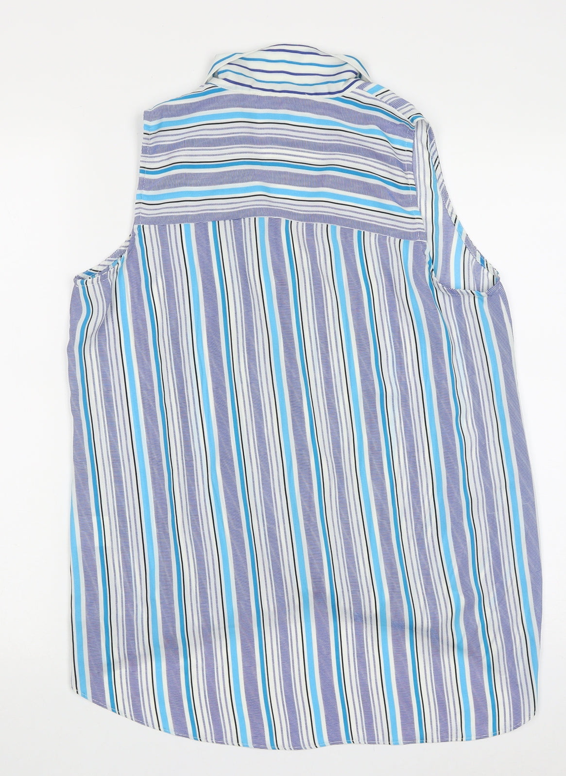 Womens UK Size M Rose + Olive Blue Basic Blouse