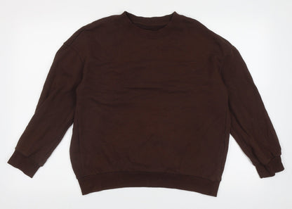 SheIn Womens Brown  Cotton Pullover Sweatshirt Size S  Pullover