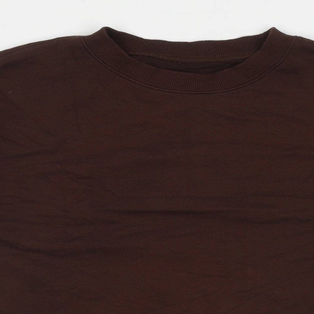 SheIn Womens Brown  Cotton Pullover Sweatshirt Size S  Pullover