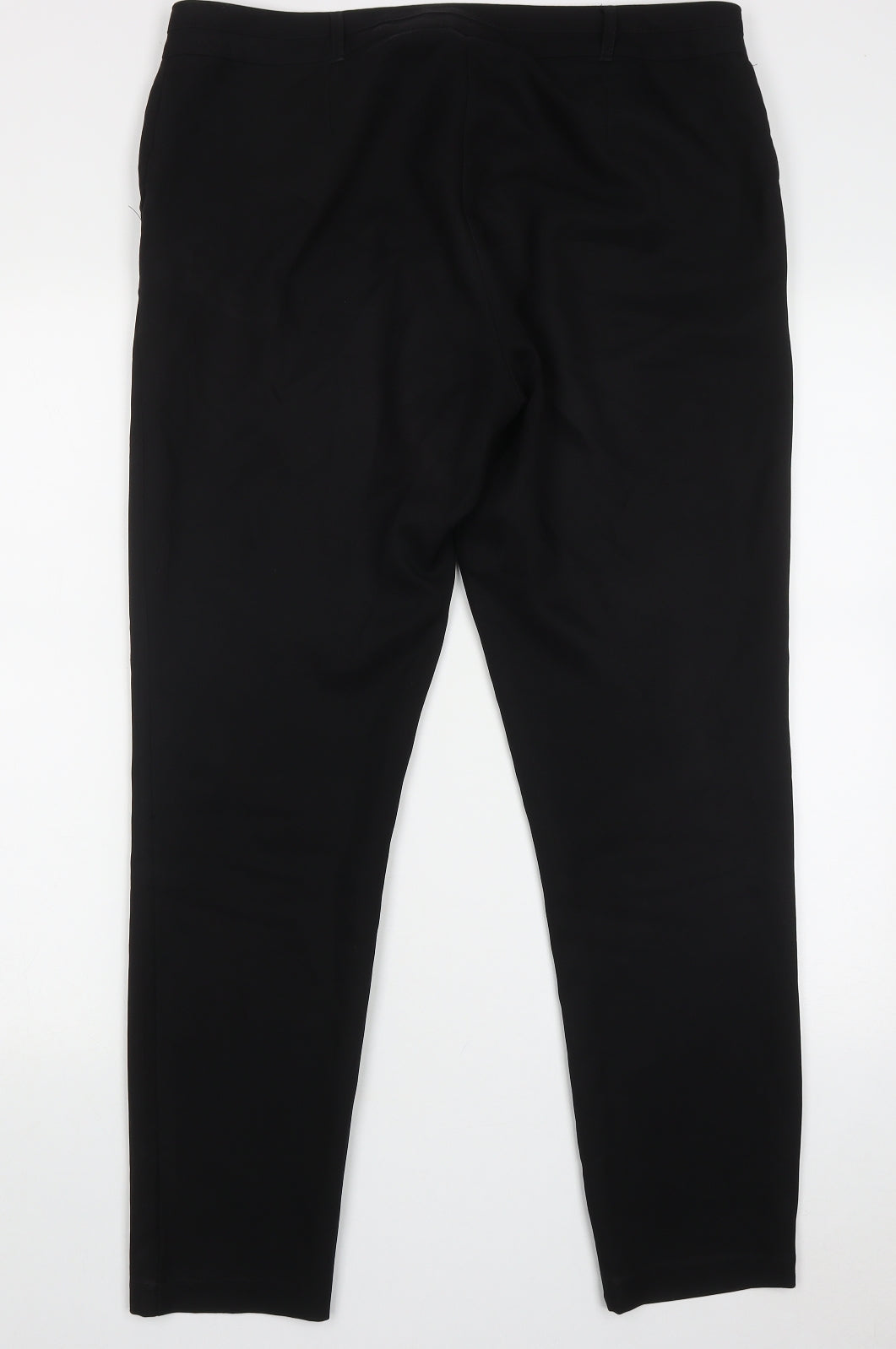 New Look Womens Black  Polyester Trousers  Size 14 L30 in Regular Hook & Eye
