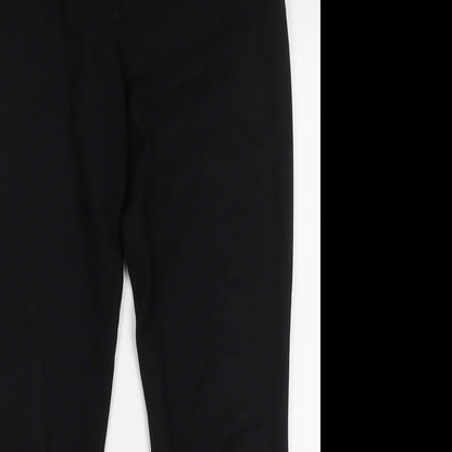 New Look Womens Black  Polyester Trousers  Size 14 L30 in Regular Hook & Eye