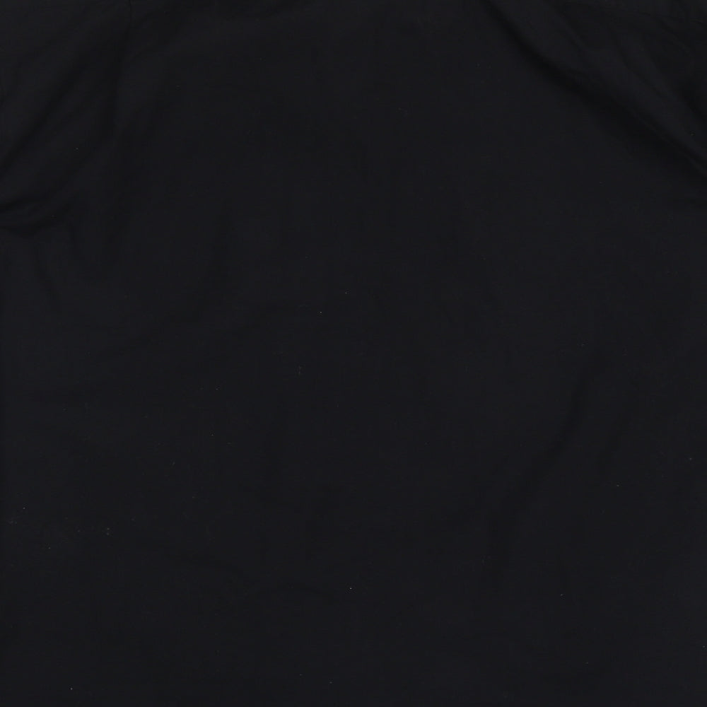 F&F Mens Black  Cotton  Button-Up Size 15 Collared Button