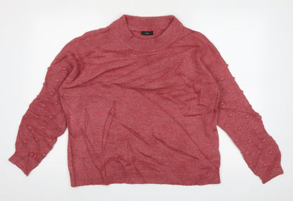 Womens UK Size 12 M&Co Pink Pullover Jumper