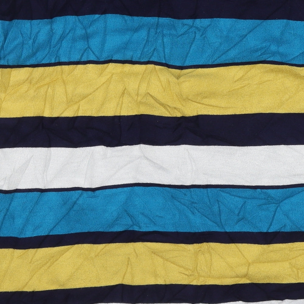 JUST ELEGANCE Womens Multicoloured Crew Neck Striped Viscose Pullover Jumper Size L