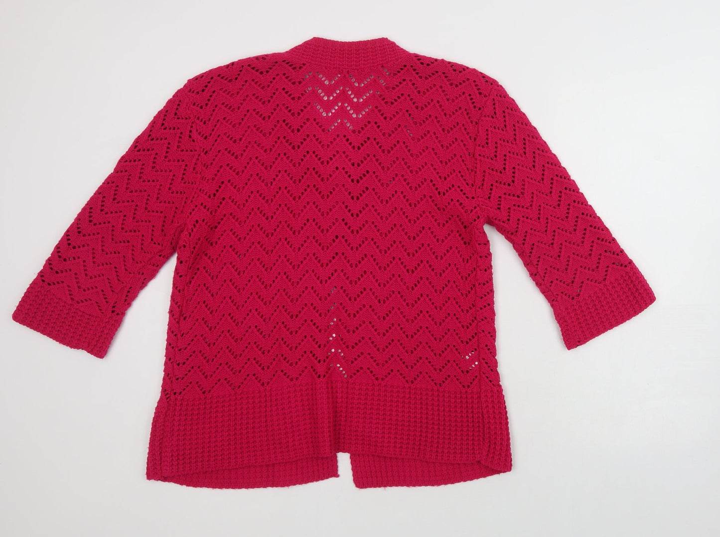 Womens UK Size M Glimpse Design Pink Cardigan Jumper
