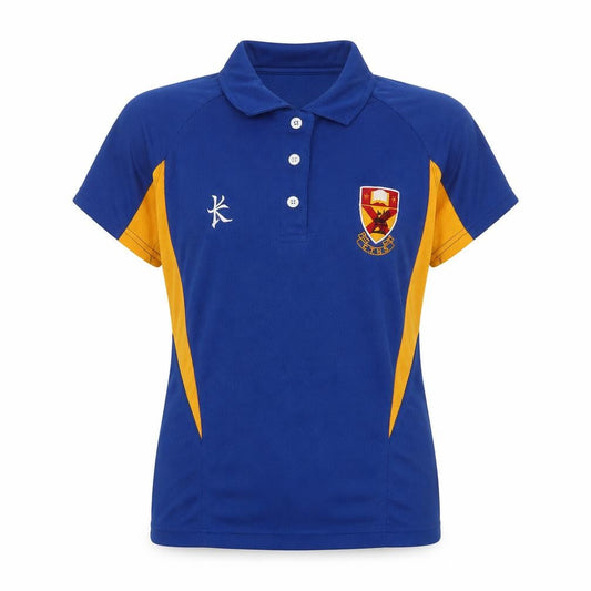 Kukri Womens Blue Colourblock Polyester Jersey Polo Size S Collared - CJHS