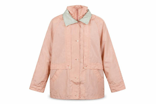 Front view of Savannah women’s pink jacket, size L, button