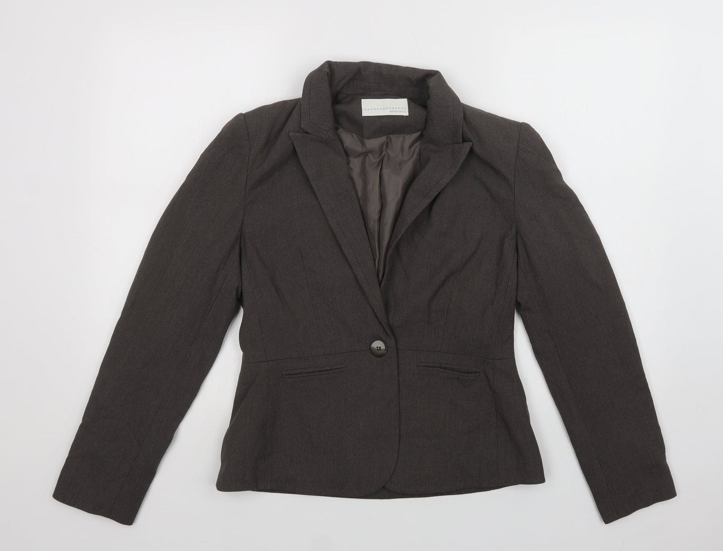 AMARANTO Womens Grey   Jacket Blazer Size 12  Button