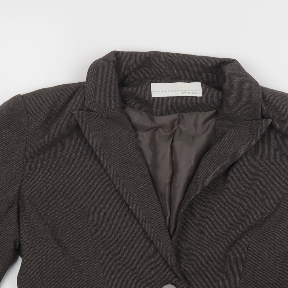 AMARANTO Womens Grey   Jacket Blazer Size 12  Button