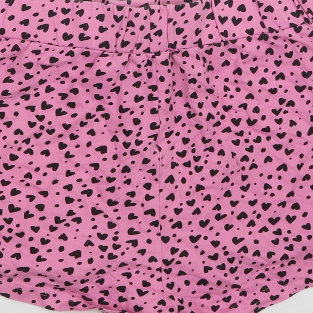 New Look Womens Pink Animal Print Cotton  Robe & Gown Set Size S  Drawstring