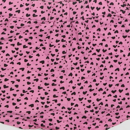 New Look Womens Pink Animal Print Cotton  Robe & Gown Set Size S  Drawstring