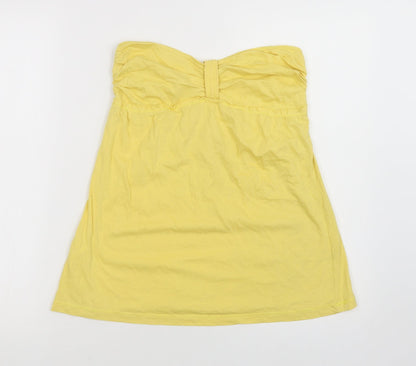Womens UK Size 12 Papaya Yellow Basic Blouse