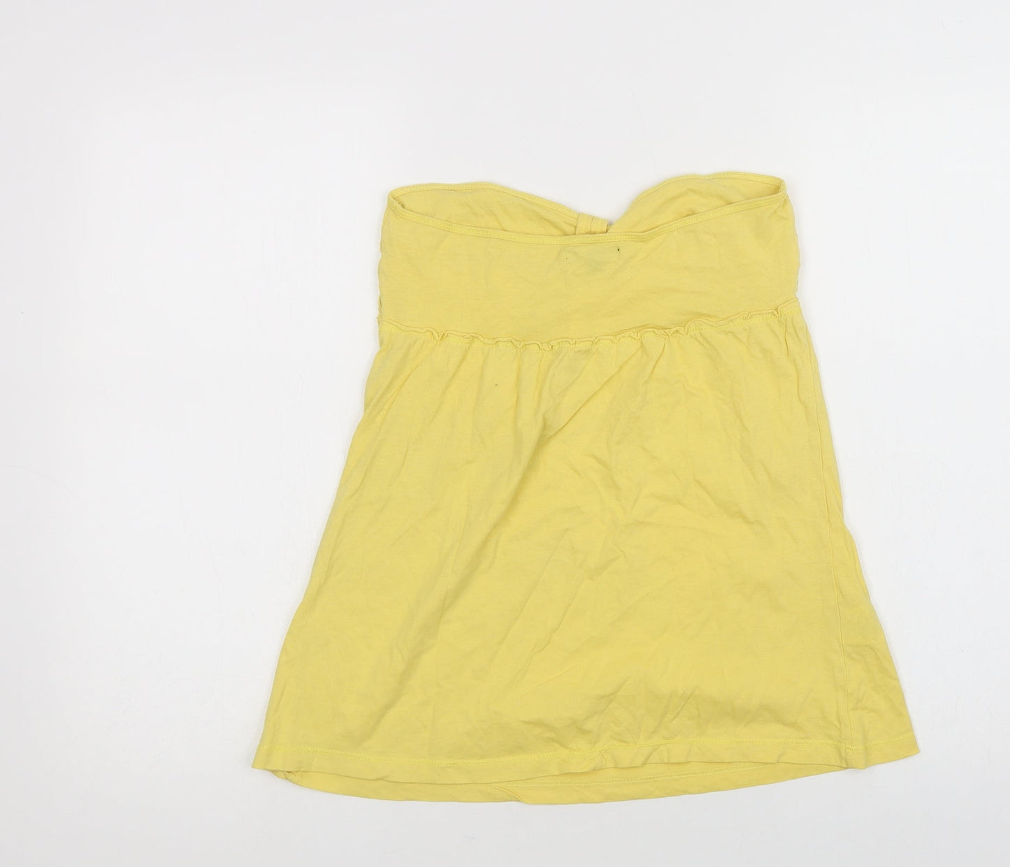 Womens UK Size 12 Papaya Yellow Basic Blouse
