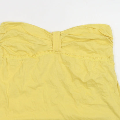 Womens UK Size 12 Papaya Yellow Basic Blouse