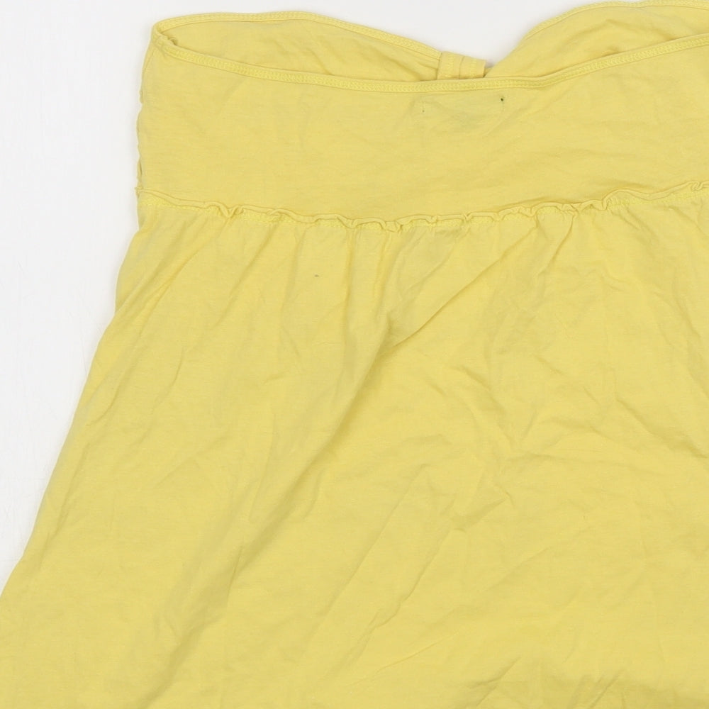 Womens UK Size 12 Papaya Yellow Basic Blouse