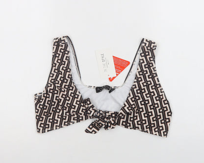Womens UK Size 14 In the Style Beige Cropped Tank