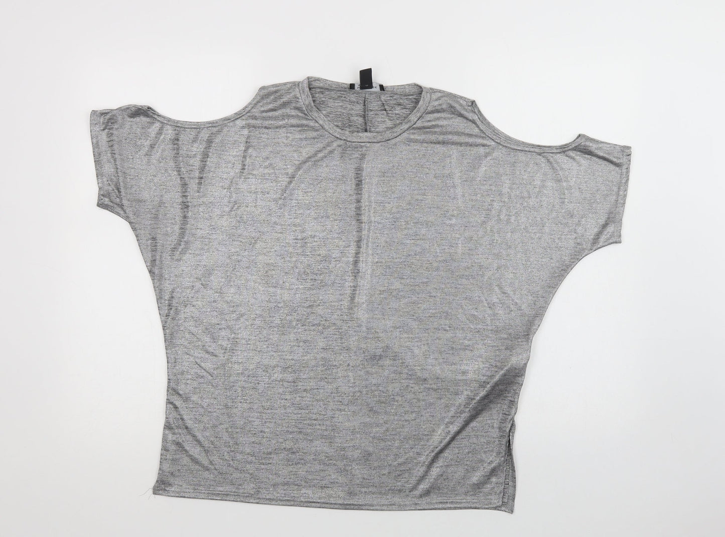 Womens UK Size 10 New Look Silver Basic Blouse