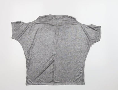 Womens UK Size 10 New Look Silver Basic Blouse
