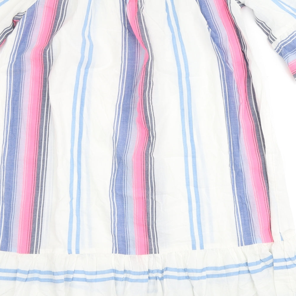 F&F Womens Multicoloured Striped Cotton A-Line  Size S  Off the Shoulder