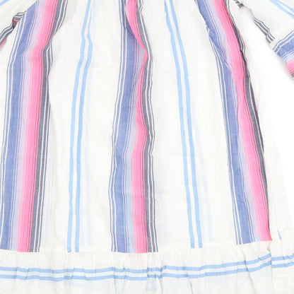 F&F Womens Multicoloured Striped Cotton A-Line  Size S  Off the Shoulder