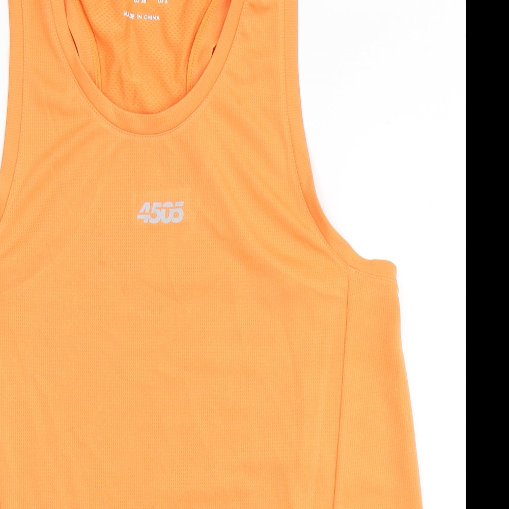 ASOS Womens Orange  Polyester Basic Tank Size 10 Round Neck