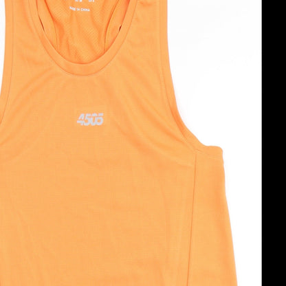 ASOS Womens Orange  Polyester Basic Tank Size 10 Round Neck
