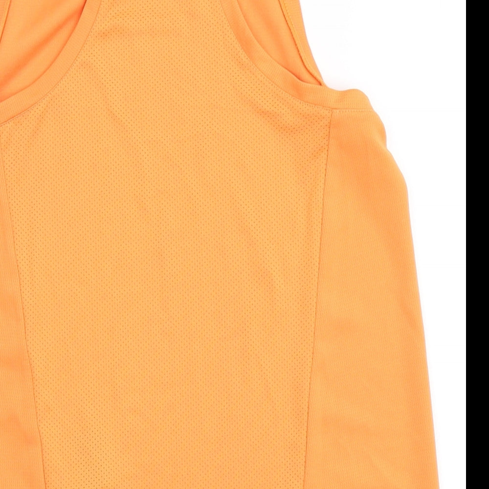 ASOS Womens Orange  Polyester Basic Tank Size 10 Round Neck