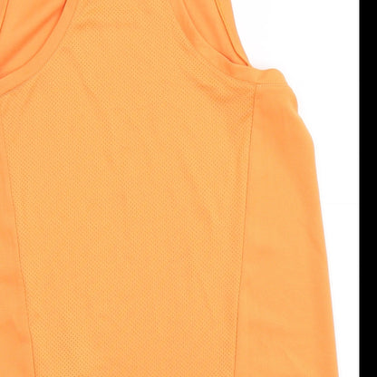 ASOS Womens Orange  Polyester Basic Tank Size 10 Round Neck