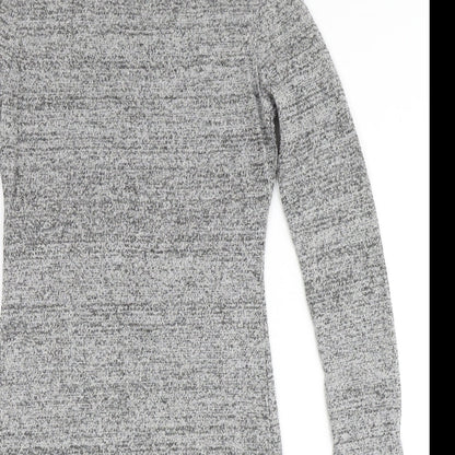 Glamorous Womens Grey  Cotton Bodycon  Size 10  Round Neck