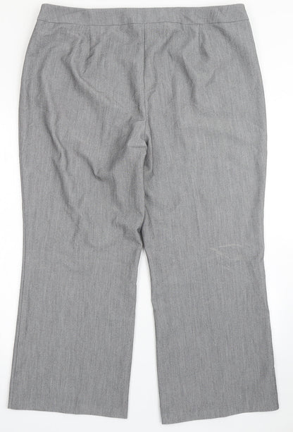 Womens UK Size 18 Marks and Spencer Regular Fit Dress Pants Grey Trousers