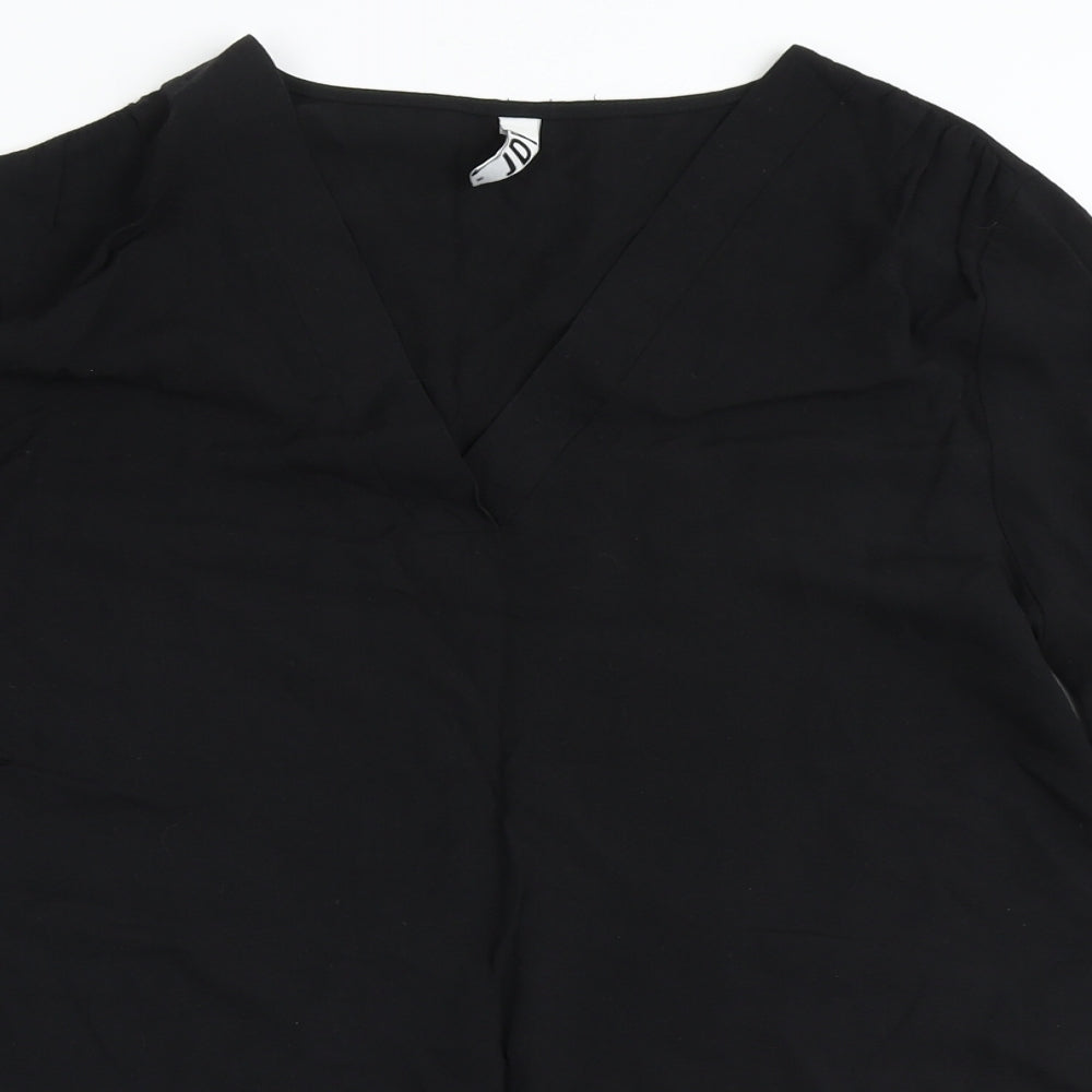 Womens UK Size 8 JDY Black Basic Blouse