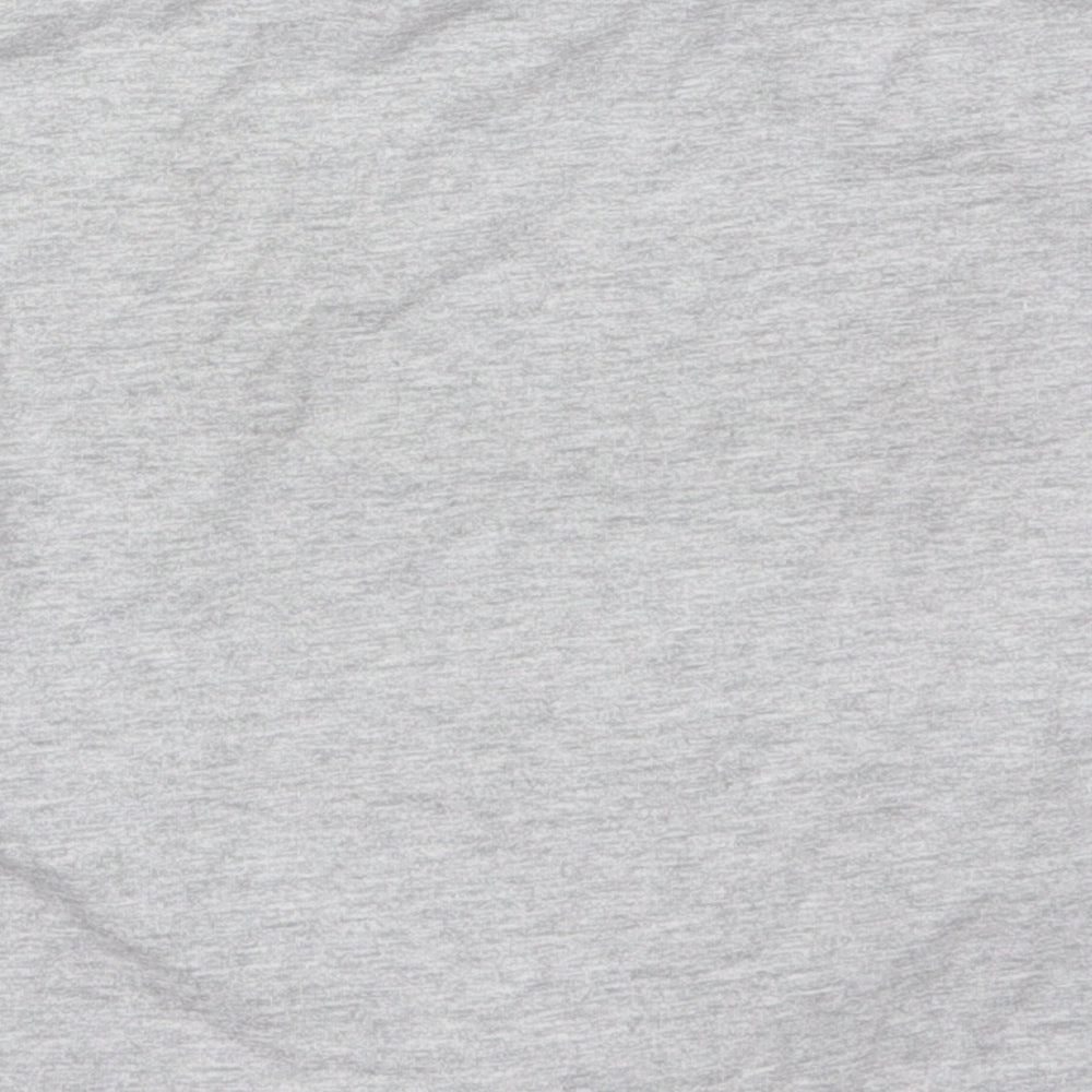 George Girls Grey  Cotton Basic T-Shirt Size 9-10 Years Crew Neck Pullover - Playstation