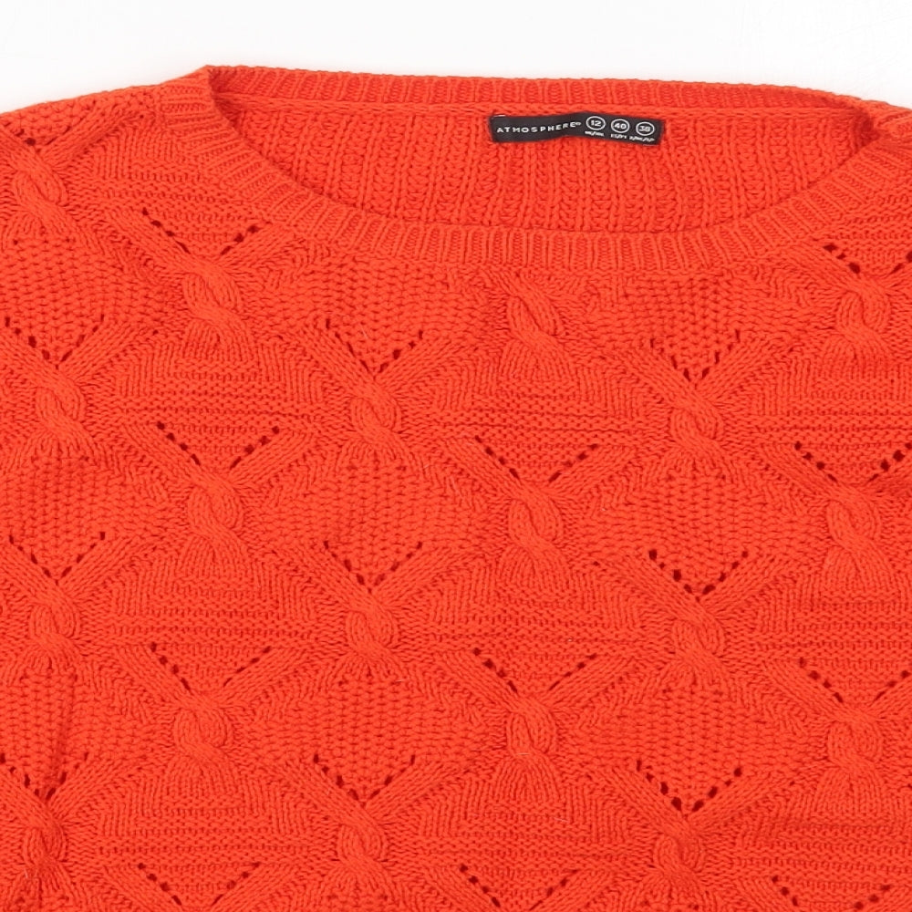 Womens UK Size 12 Atmosphere Orange Pullover Jumper