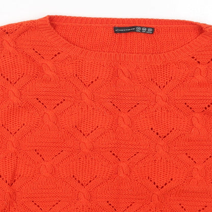 Womens UK Size 12 Atmosphere Orange Pullover Jumper