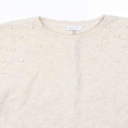 Womens UK Size 18 Papaya Beige Pullover Jumper