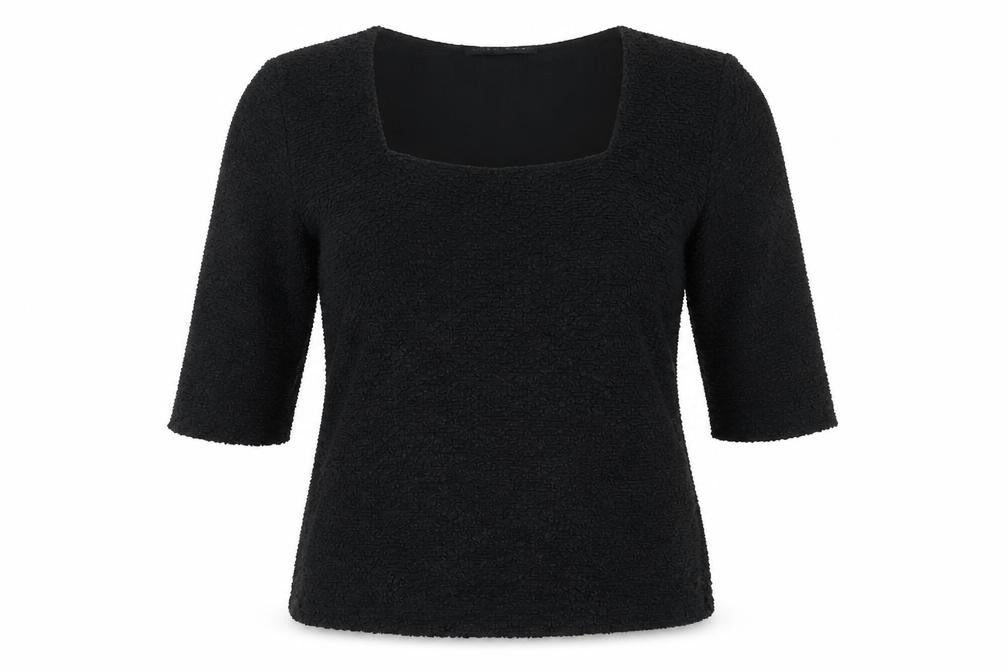 Womens UK Size 12 Alex & Co Black Basic T-Shirt