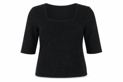 Womens UK Size 12 Alex & Co Black Basic T-Shirt