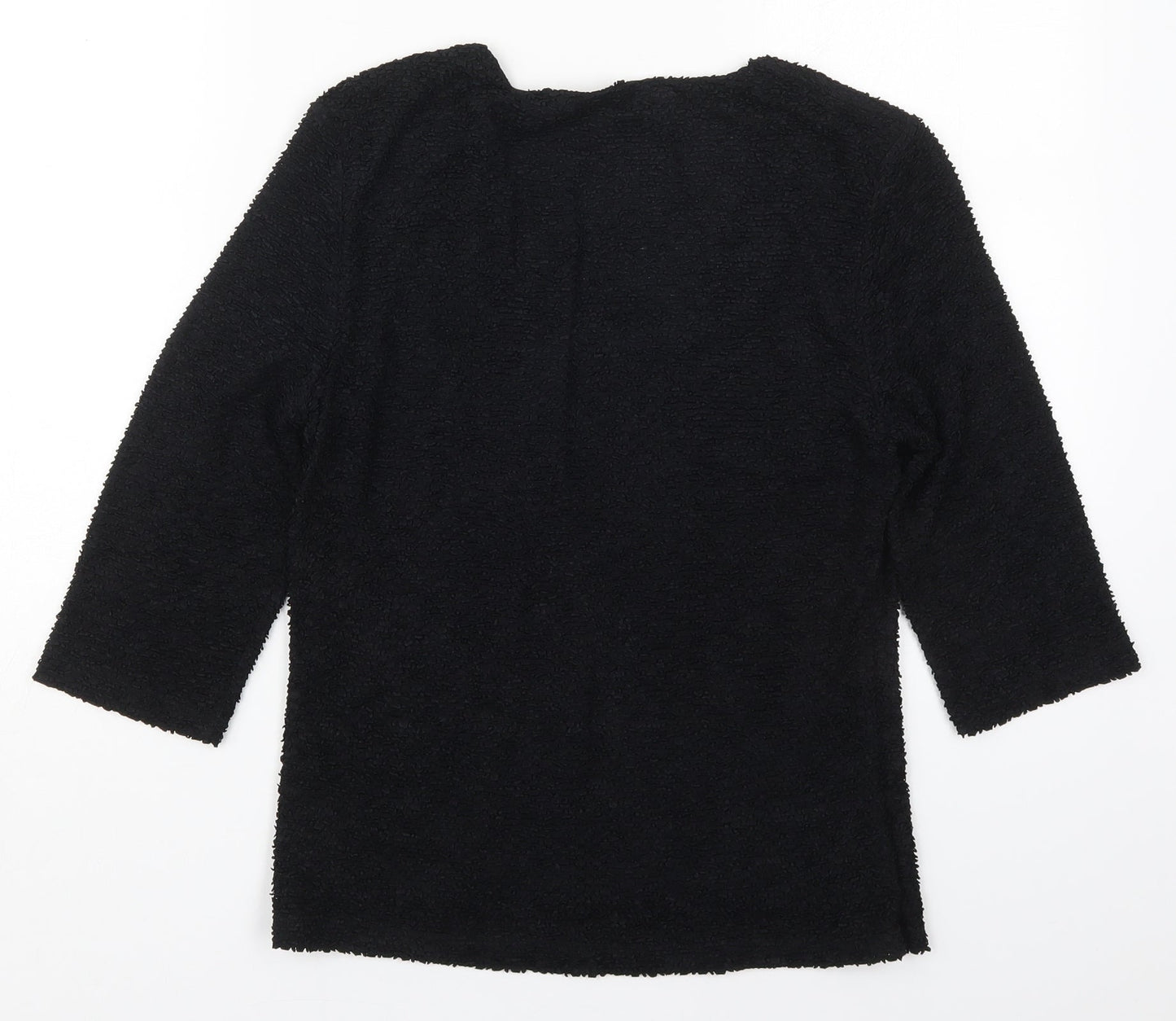 Womens UK Size 12 Alex & Co Black Basic T-Shirt