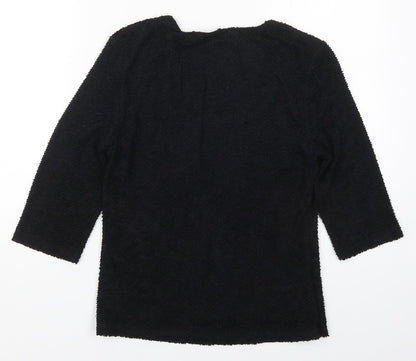 Womens UK Size 12 Alex & Co Black Basic T-Shirt