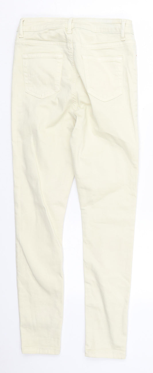 Denim Co Womens Beige  Cotton Skinny Jeans Size 10 L27 in Regular Button