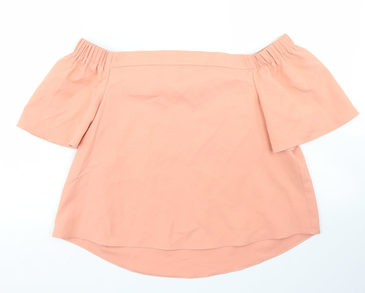 Womens UK Size 10 Missguided Orange Cropped Blouse