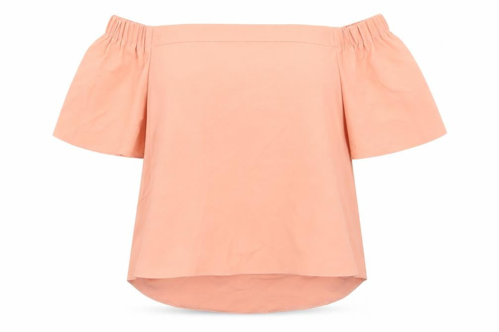 Womens UK Size 10 Missguided Orange Cropped Blouse
