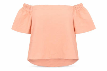 Womens UK Size 10 Missguided Orange Cropped Blouse