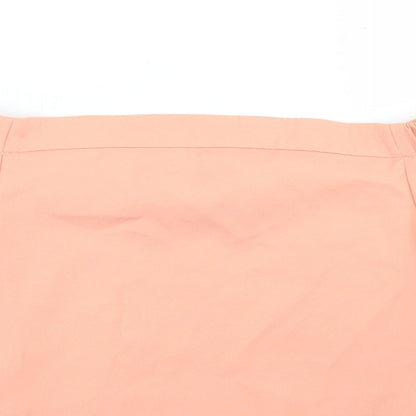 Womens UK Size 10 Missguided Orange Cropped Blouse