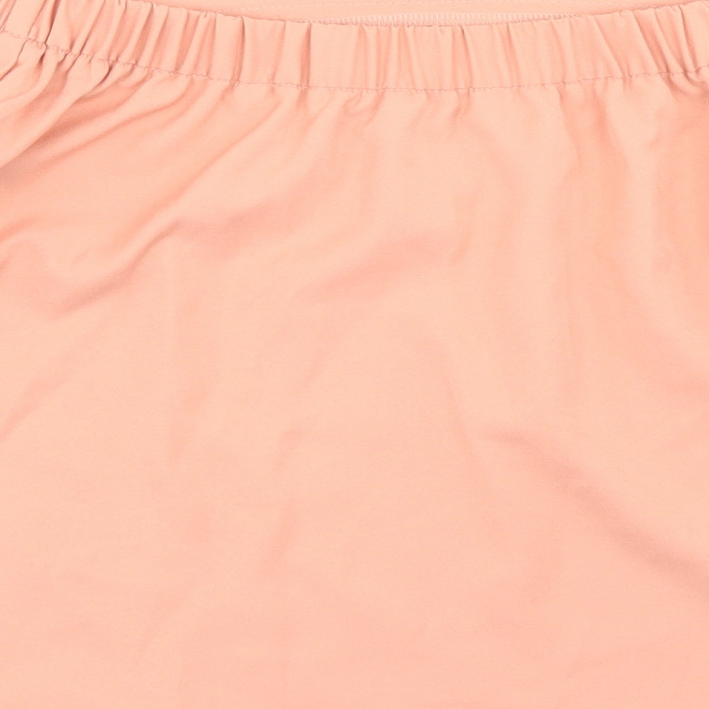 Womens UK Size 10 Missguided Orange Cropped Blouse