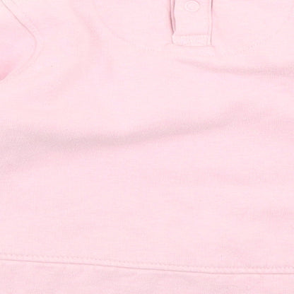 O'Neills Girls Pink  Cotton Pullover T-Shirt Size 6-9 Months Crew Neck Snap