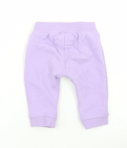 O'Neills Girls Purple  Cotton Jogger Trousers Size 6-9 Months