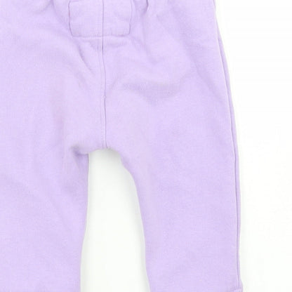 O'Neills Girls Purple  Cotton Jogger Trousers Size 6-9 Months