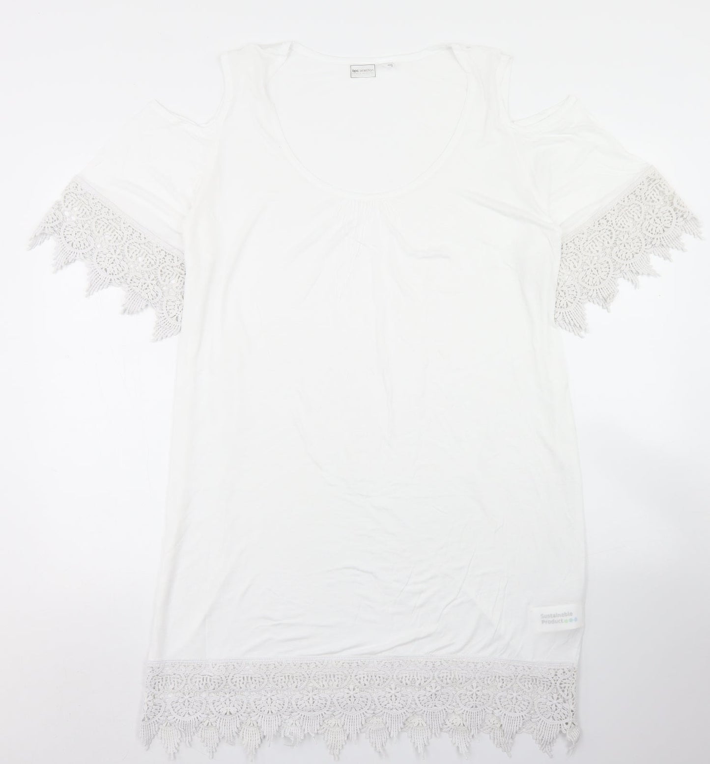 Womens UK Size M bpc White Tunic T-Shirt